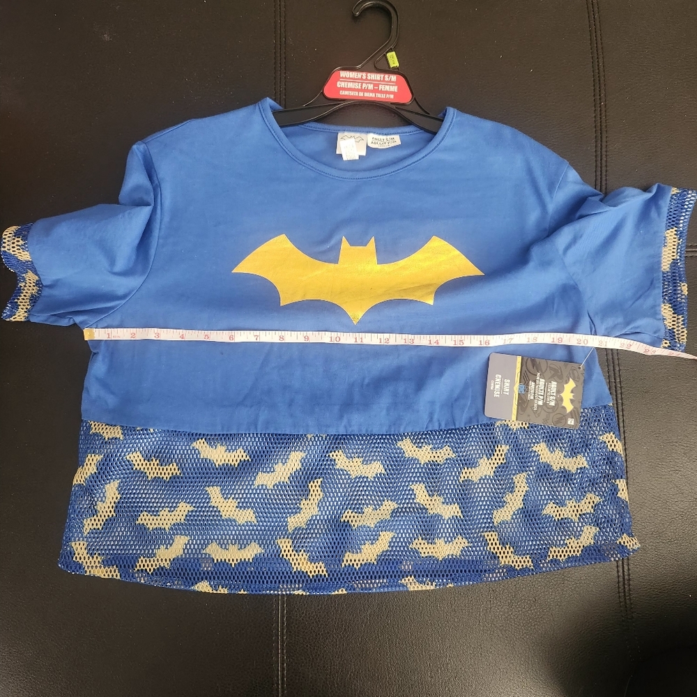 Batgirl Shirt Women Size Small/Medium Blue DC Comics Batman‎ Cosplay NWT - Picture 4 of 7